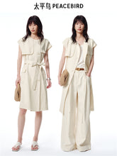 Women's Asymmetrical Sleeveless Dress with Belt